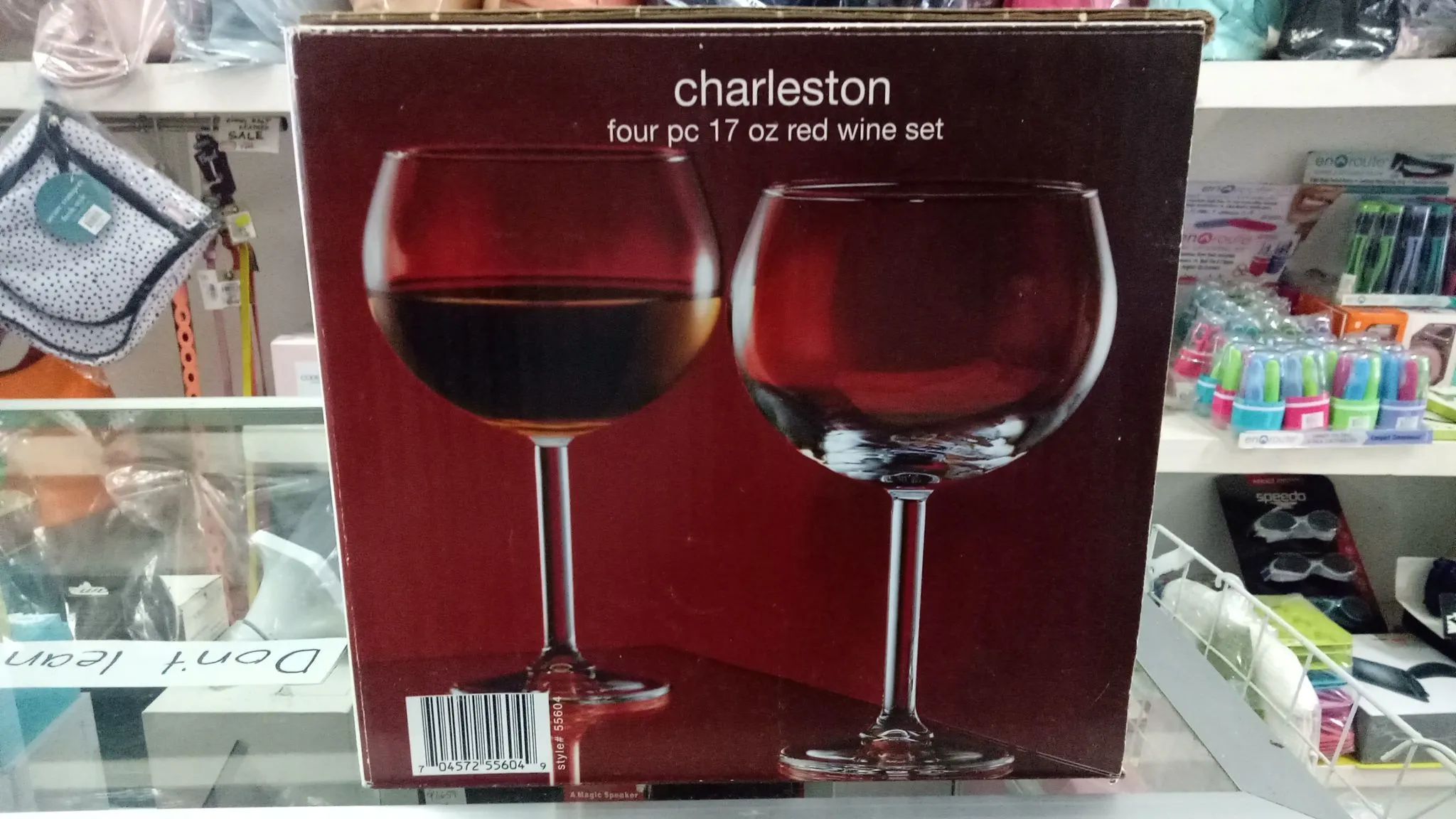 Circleware Charleston 17oz Red Wine Glasses, Set of 4