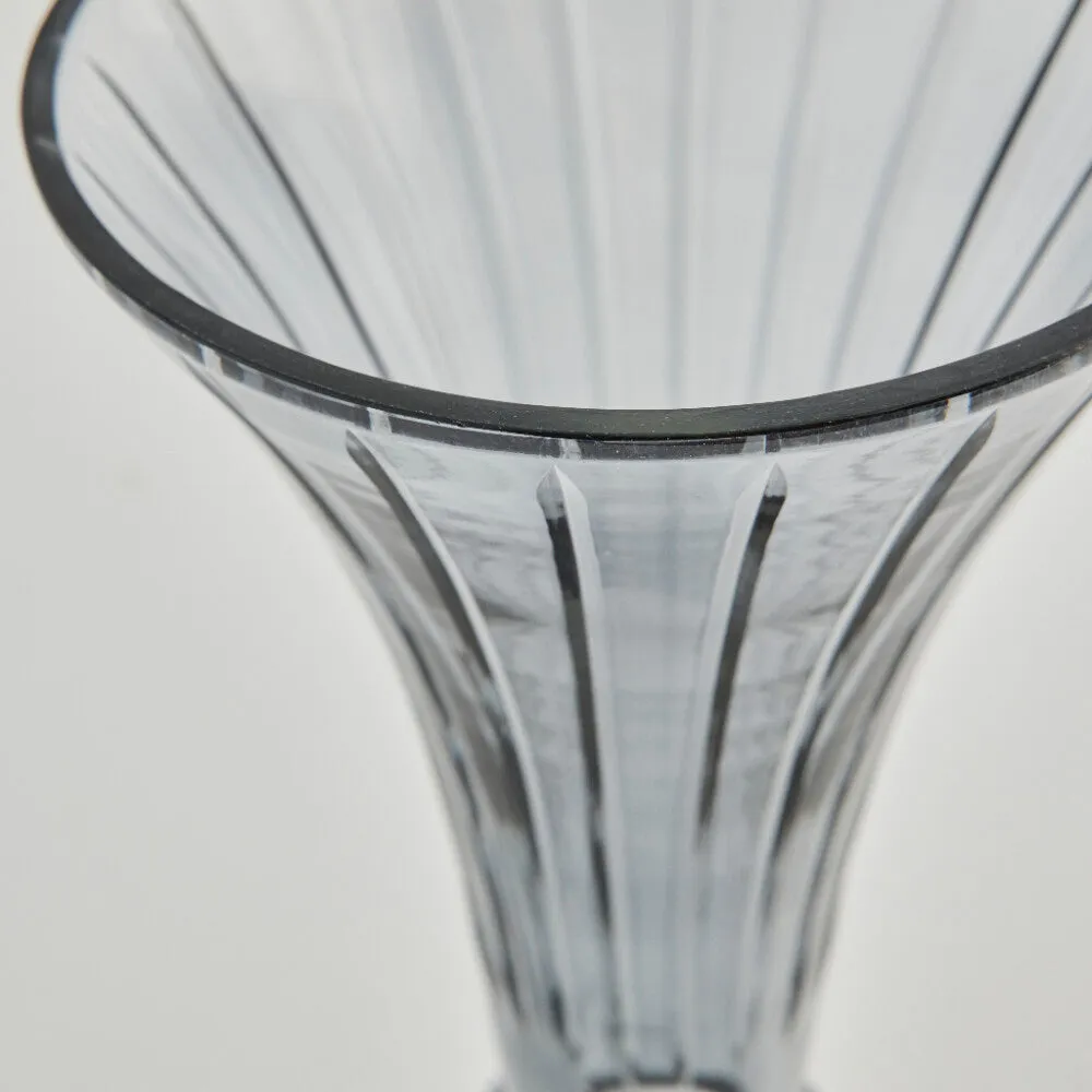 Ciselle vase H25.5 cm. dark grey