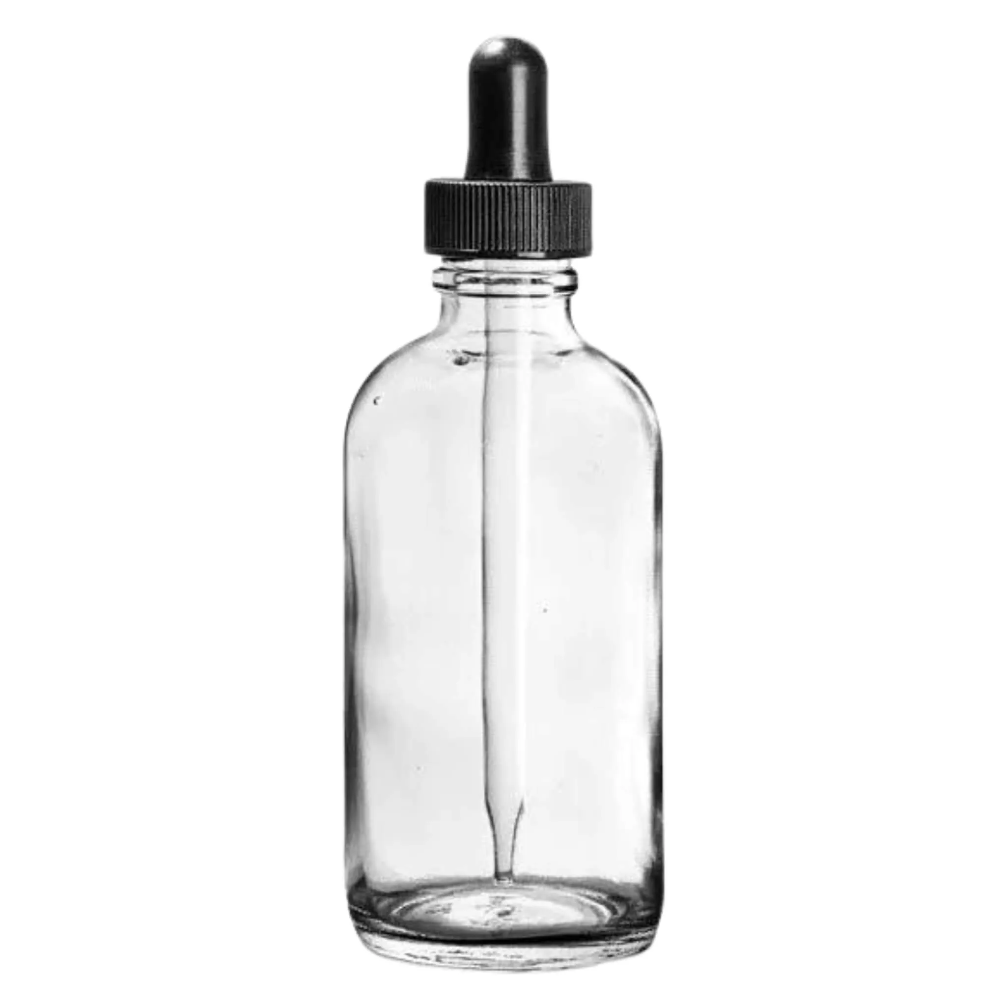 Clear Glass Bottle with Dropper Top