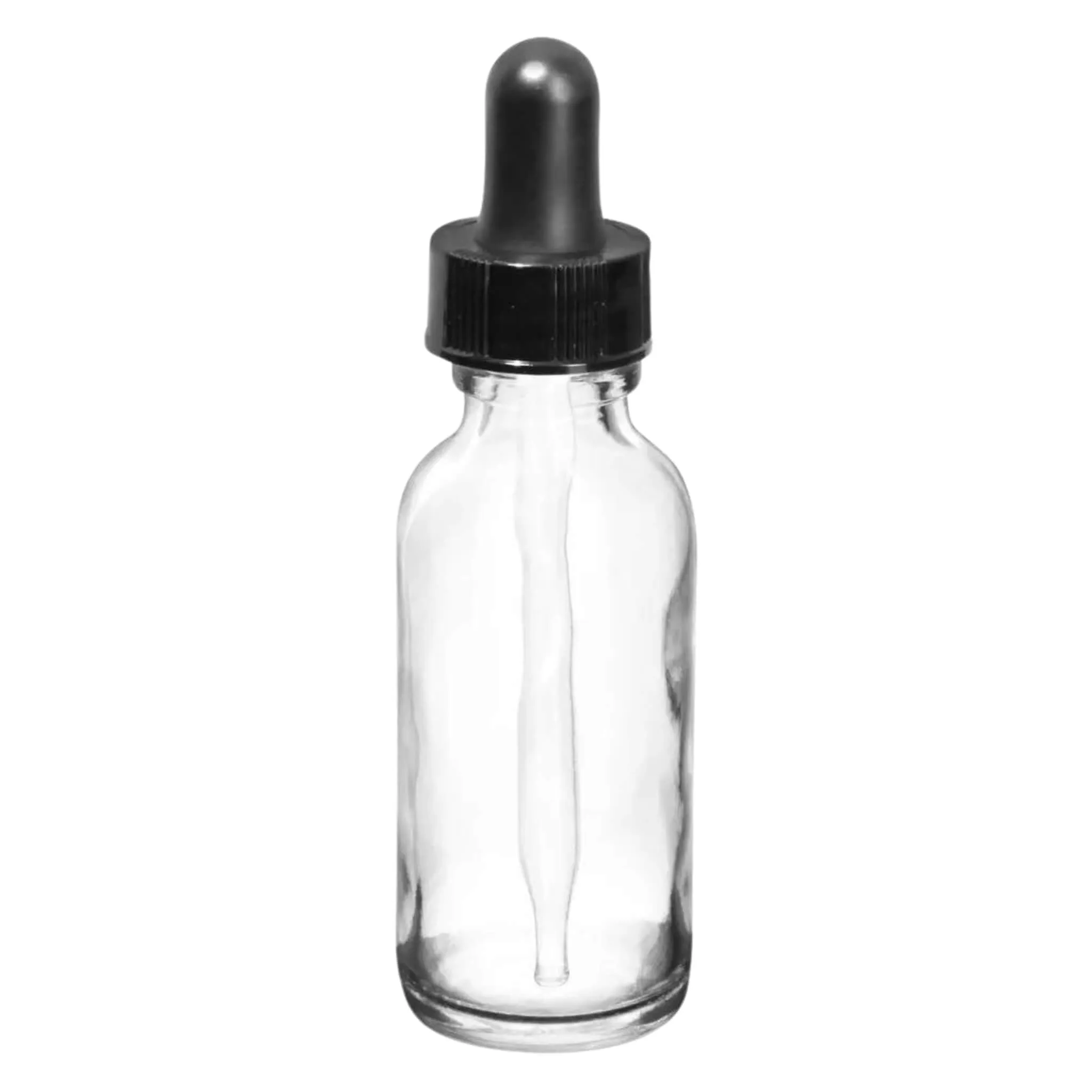 Clear Glass Bottle with Dropper Top