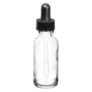 Clear Glass Bottle with Dropper Top