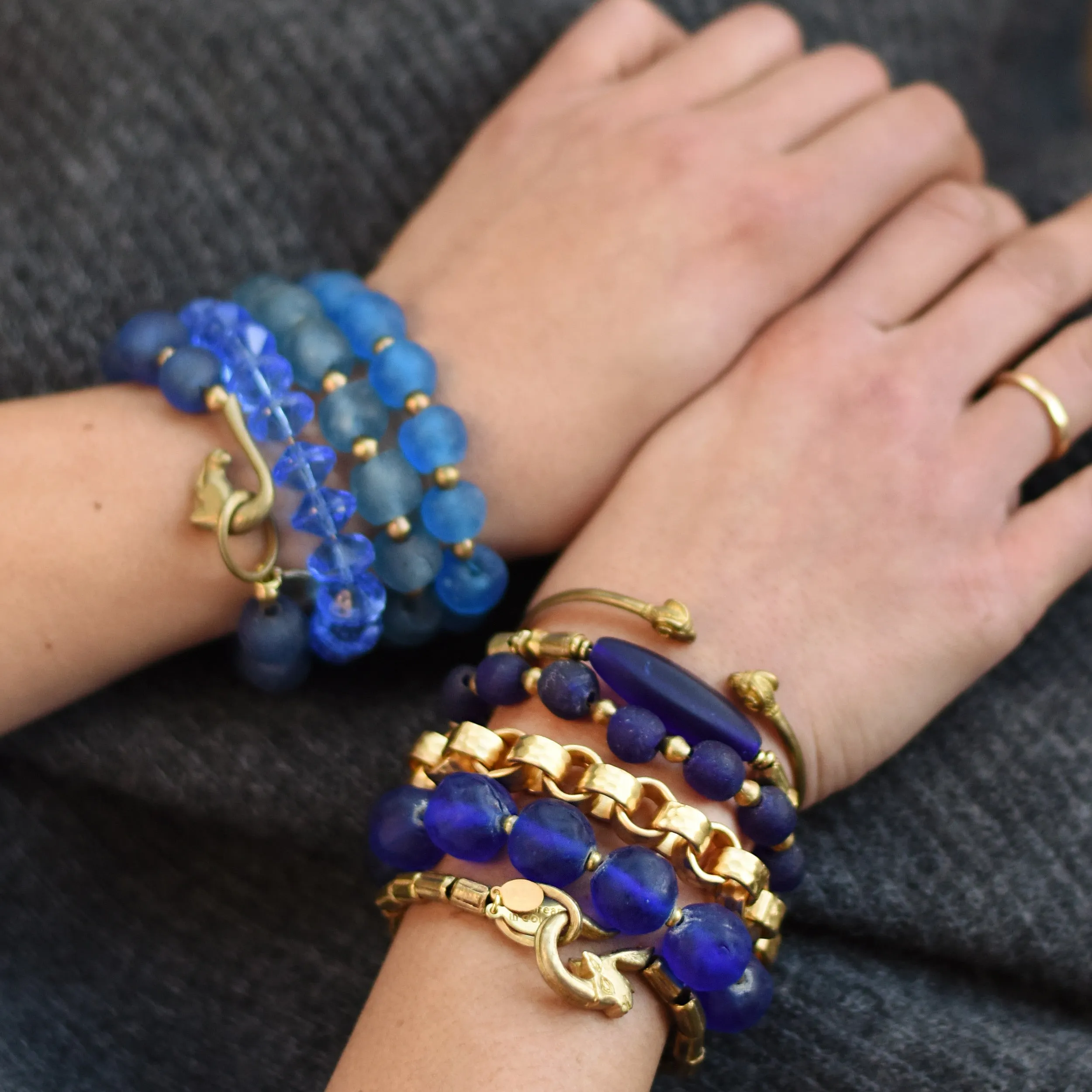 Cobalt Glass Bracelet