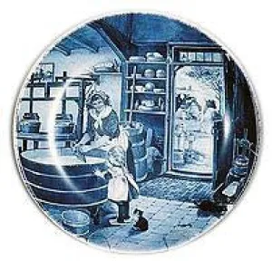 Collectible Plates Cheesemaker Blue