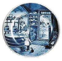 Collectible Plates Cheesemaker Blue
