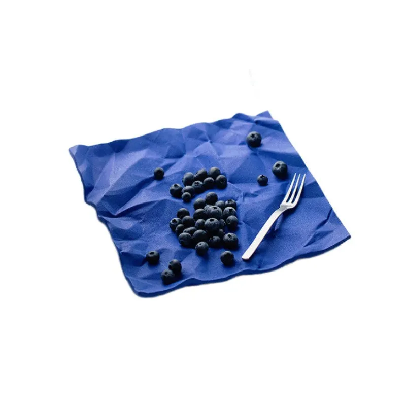 Colorful Plate With Wrinkled Texture（Set Of 2）