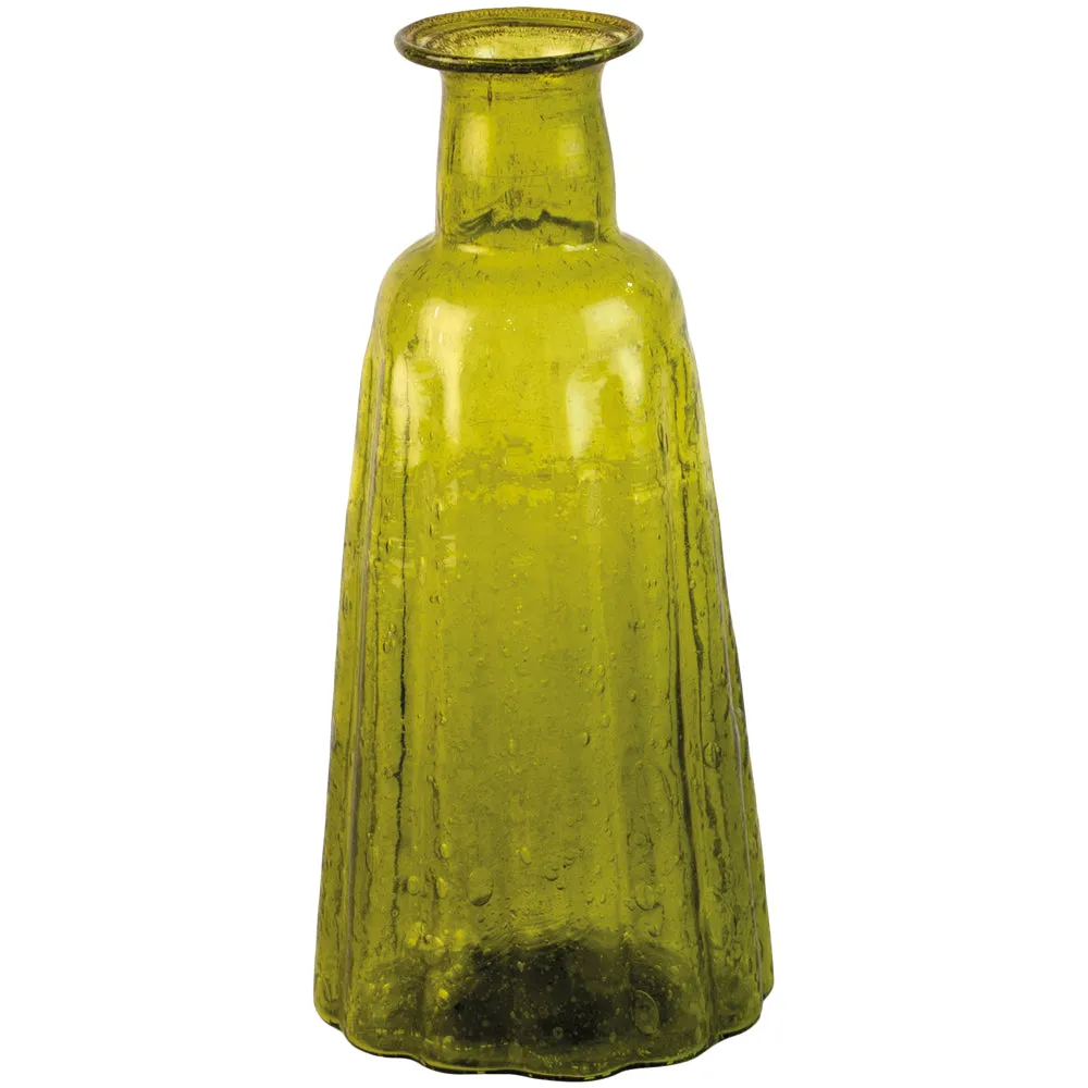 Colourful Recycled Glass Vase - Jade D