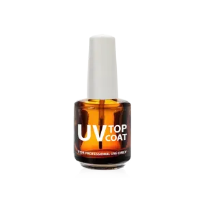 Cre8tion Empty Glass AMBER Bottle, UV Top Coat, 0.5oz, 26042 (Packing: 288 pcs/case)