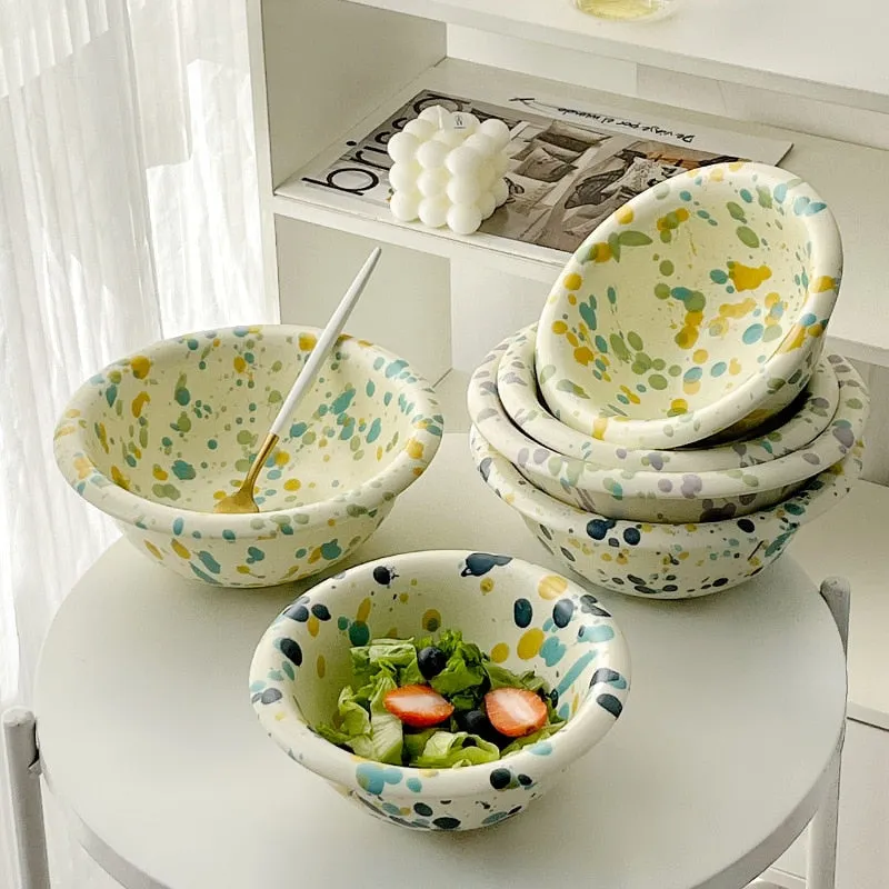 Creative Colorful Splash-ink dishes