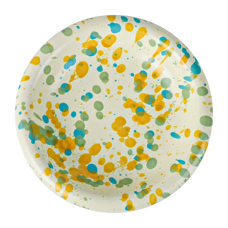 Creative Colorful Splash-ink dishes