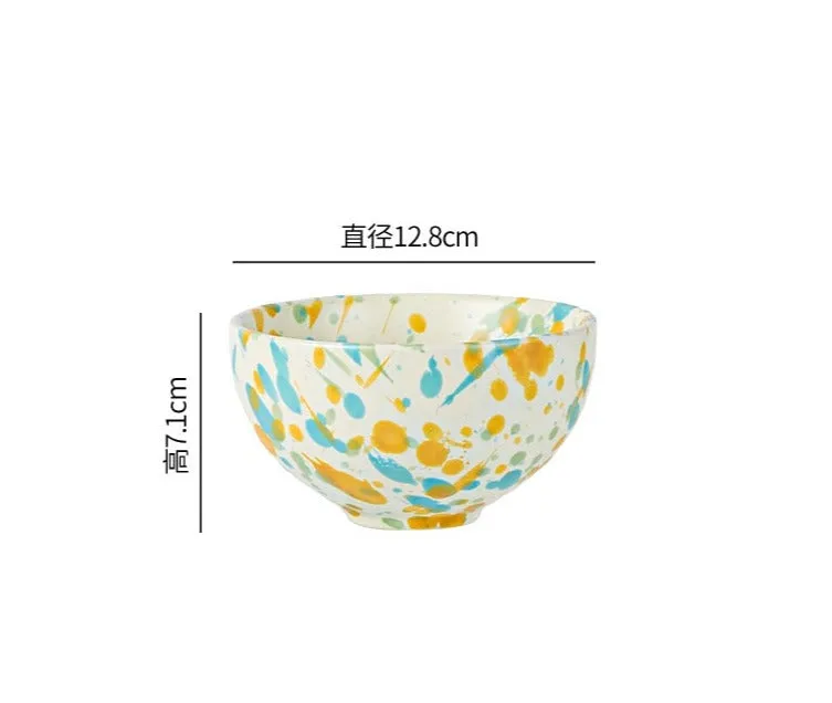 Creative Colorful Splash-ink dishes