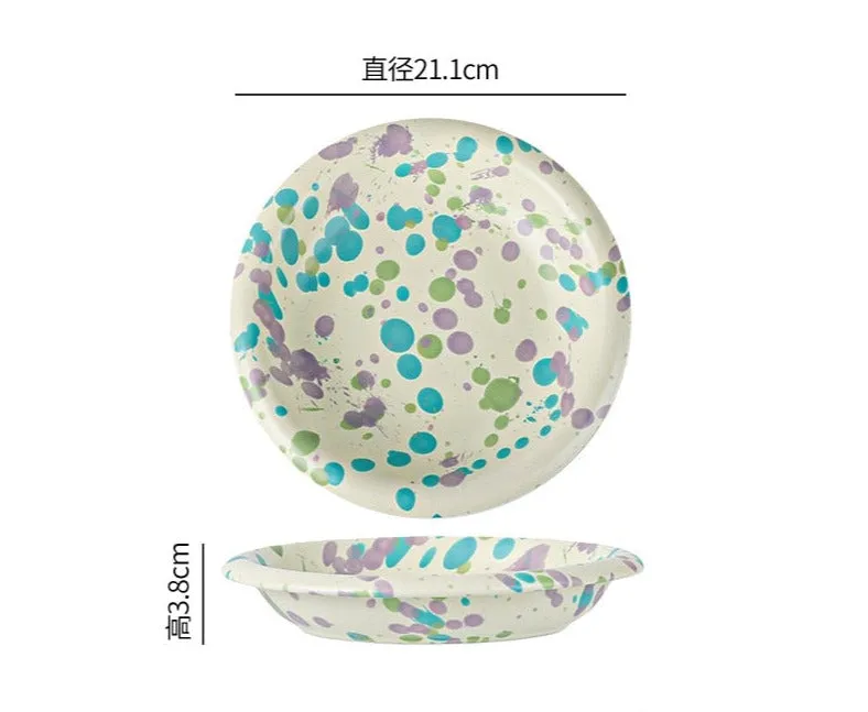 Creative Colorful Splash-ink dishes