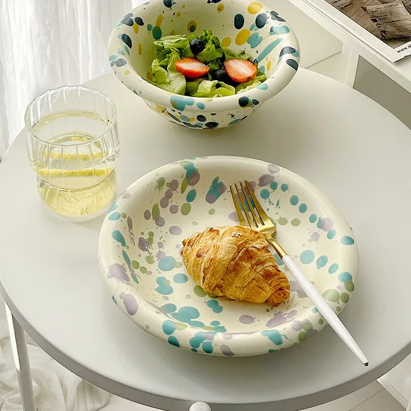 Creative Colorful Splash-ink dishes