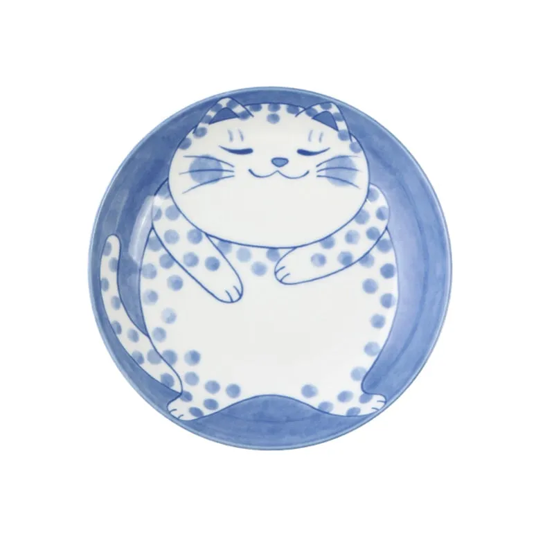 Cute Cat Ceramic Plate and Bowl