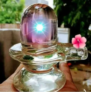 Denique shivling,Pure Crystal Shivling Lingam for Home Pooja Decorative Showpiece – Size 2 inch (Glass)