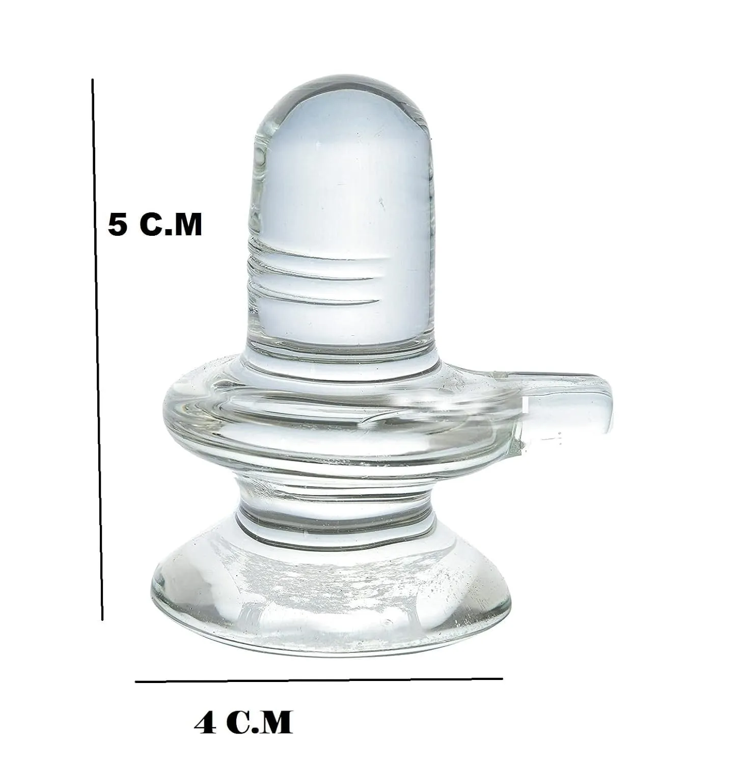 Denique shivling,Pure Crystal Shivling Lingam for Home Pooja Decorative Showpiece – Size 2 inch (Glass)