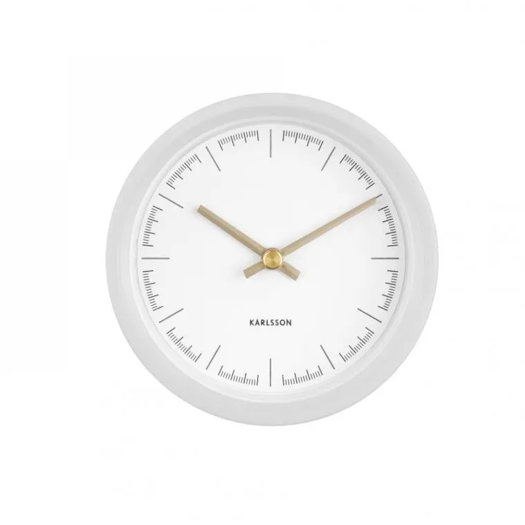 Dense Wall Clock - White (12.5cm)