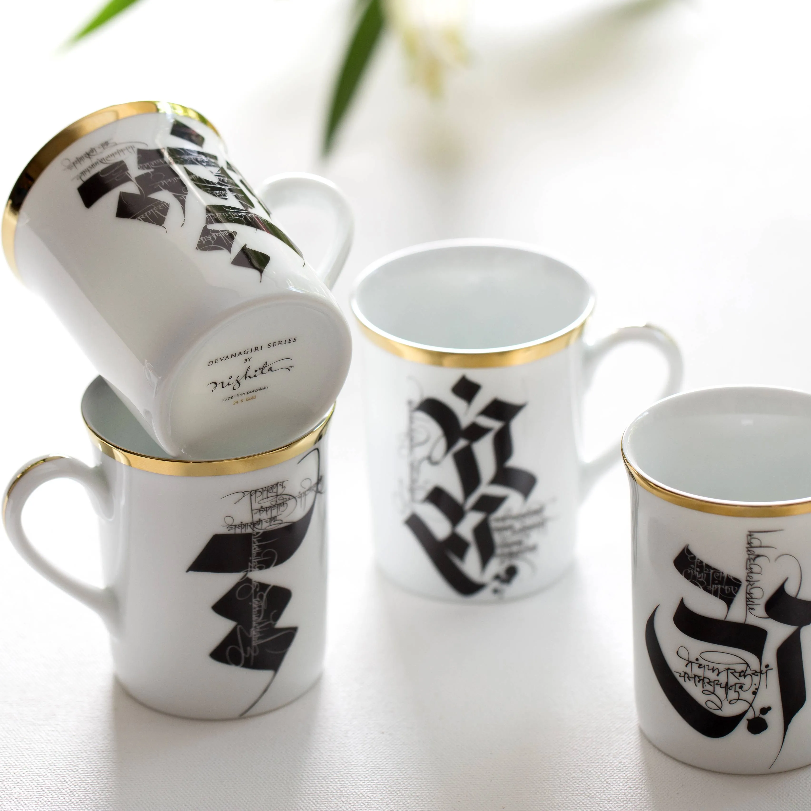 Devanagiri - Set of 4 coffee mugs