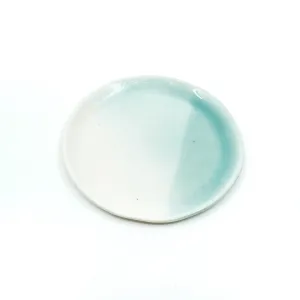 Dillard - White/Sea Glass - Medium Hand-formed Ceramic Trinket/Ring Dishes