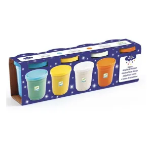 Djeco 4 pots of glittery play dough