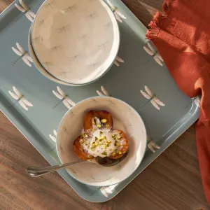 Dragonfly Stoneware Dessert Bowl