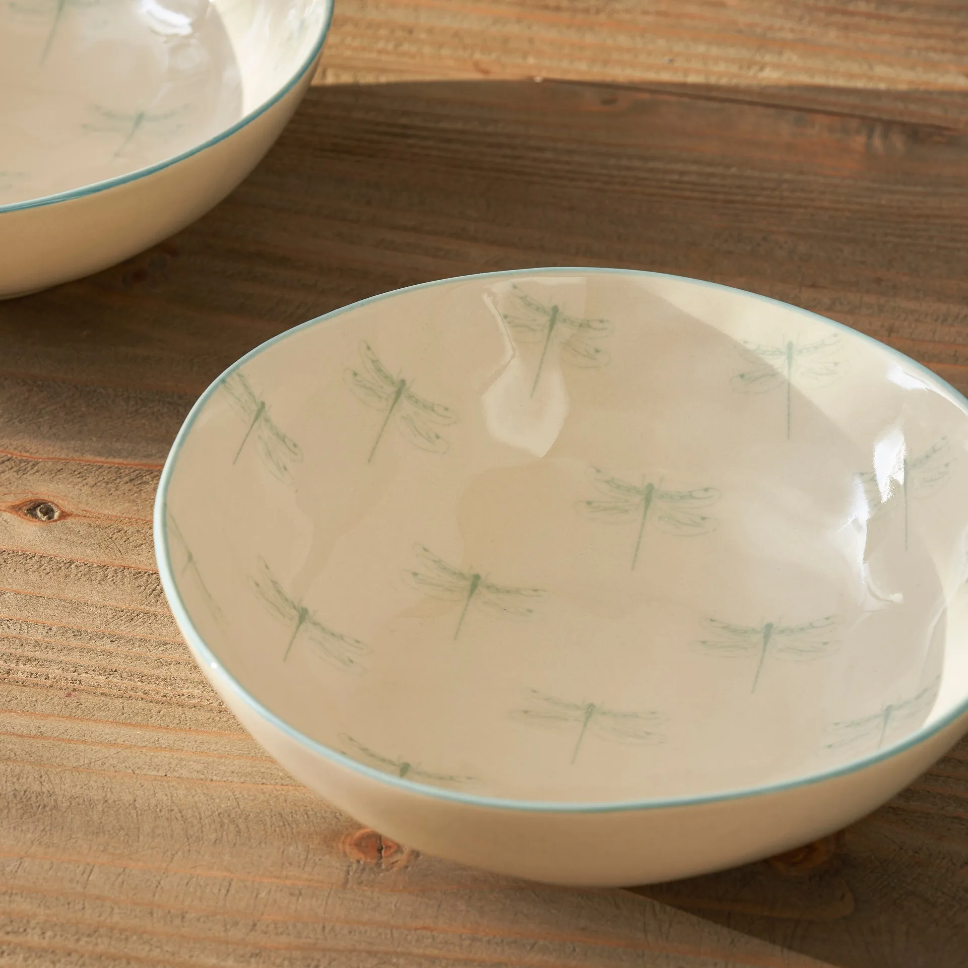 Dragonfly Stoneware Dessert Bowl