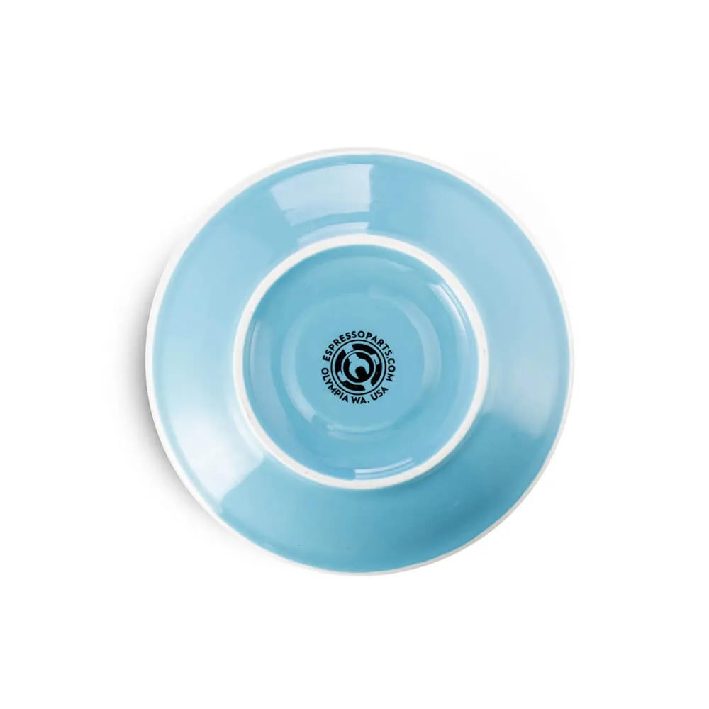 Espresso Parts Porcelain Espresso Cup & Saucer - Blue (2oz/70ml)