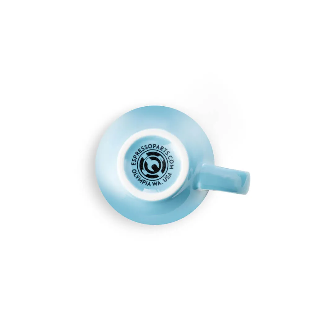 Espresso Parts Porcelain Espresso Cup & Saucer - Blue (2oz/70ml)