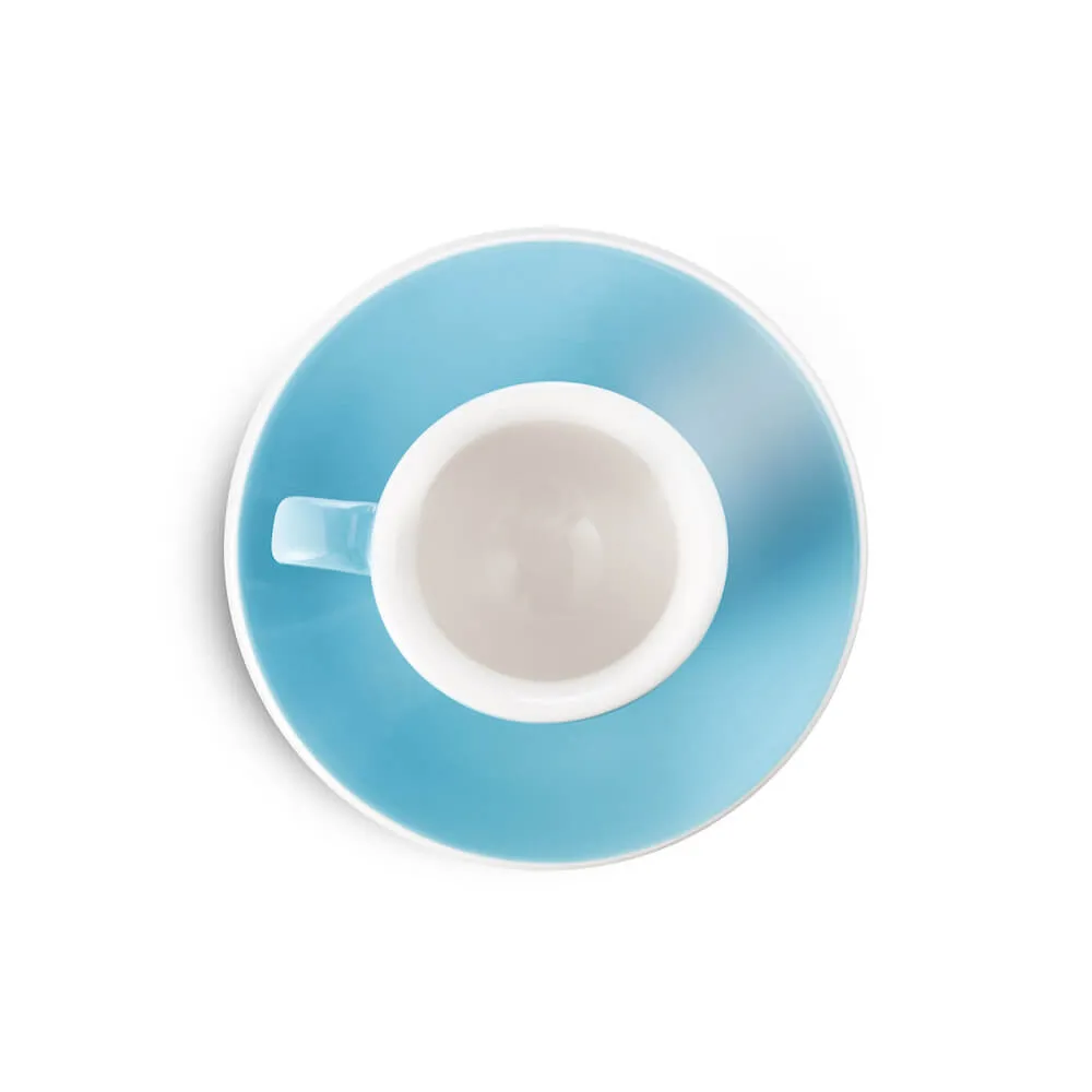 Espresso Parts Porcelain Espresso Cup & Saucer - Blue (2oz/70ml)