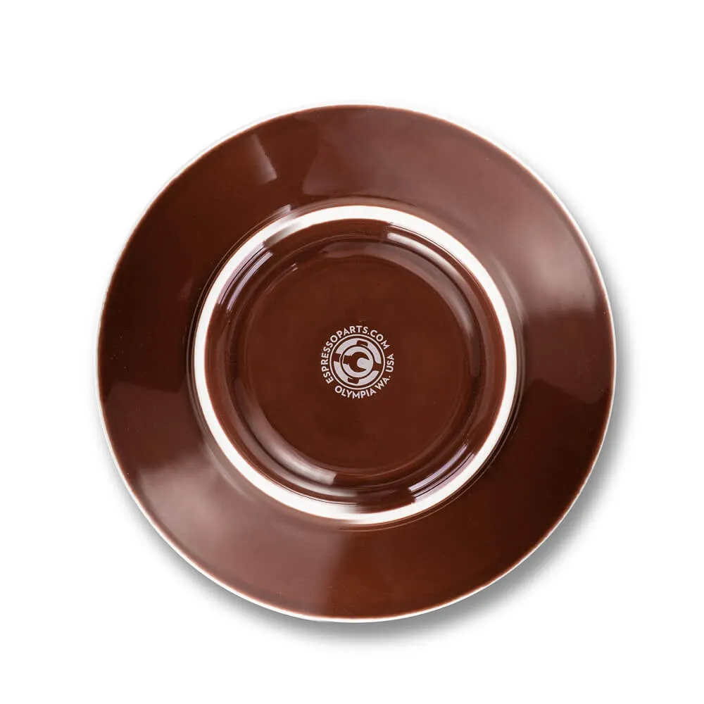 Espresso Parts Porcelain Latte Cup & Saucer - Brown (12oz/355ml)