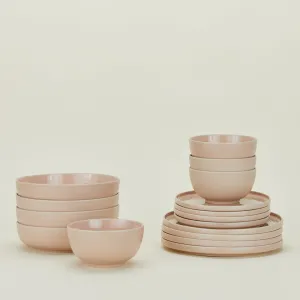 Essential Dinnerware, 16 Piece Set - Blush