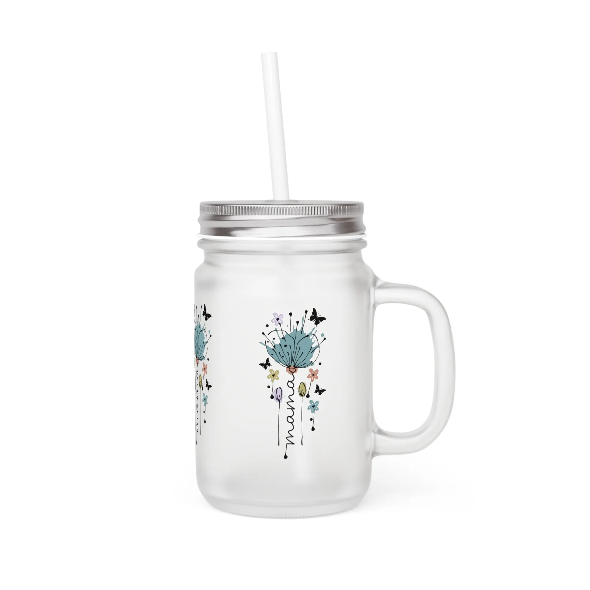 Floral Mama Mason Jar
