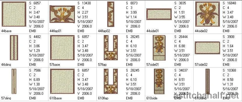 Freestanding Lace Egyptian Winebag