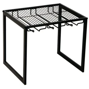 Freestanding Wine Glass Rack Matte Black