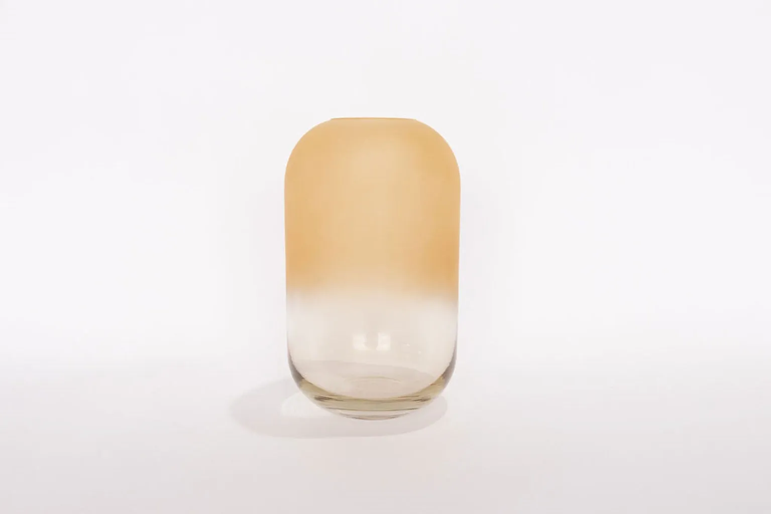 Gabel & Teller Glass Pill Vase 21x12cm - Matte Champagne
