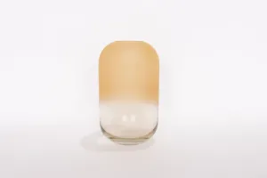 Gabel & Teller Glass Pill Vase 21x12cm - Matte Champagne