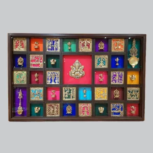 Ganesha & Dokra Art Frame 32 in x 51 in