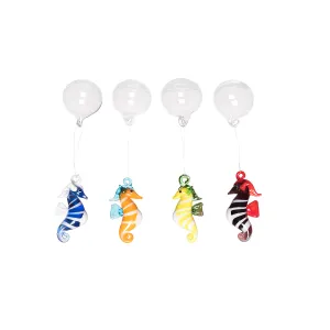 Glass Seahorse Figurines, Asst. of 4