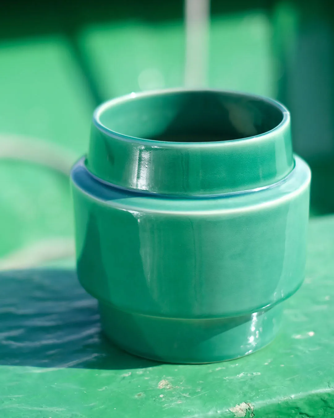 Glazed Boia Clay Pot - Green