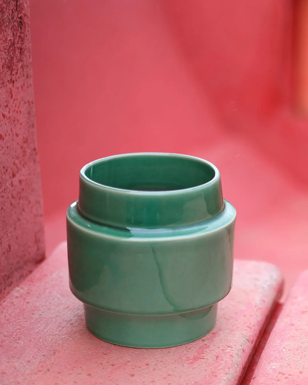 Glazed Boia Clay Pot - Green