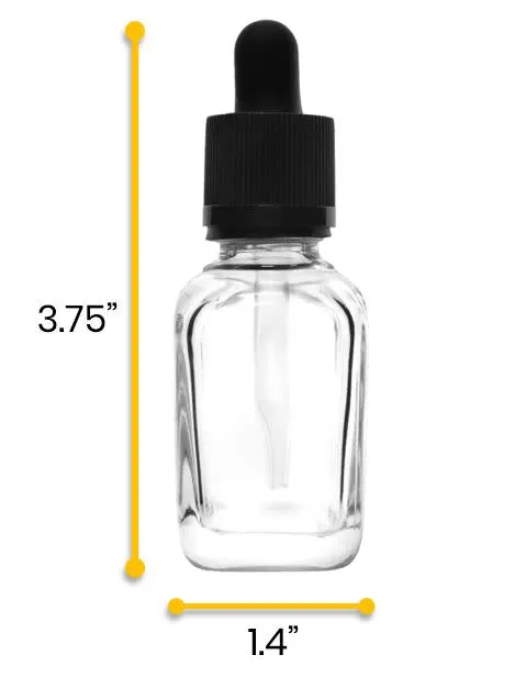 Heavy Duty Barnes Dropping Bottle, 30ml (1oz) - Screw Cap with 1ml Capacity Glass Dropper - Soda Glass