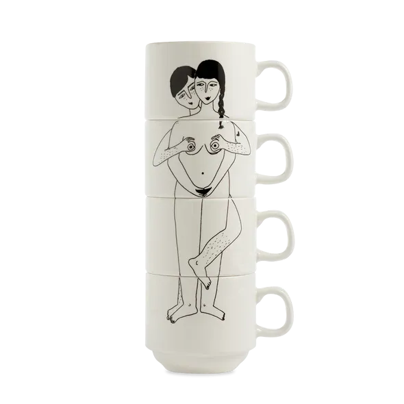 Helen B Stackable Mugs - Faces Everywhere