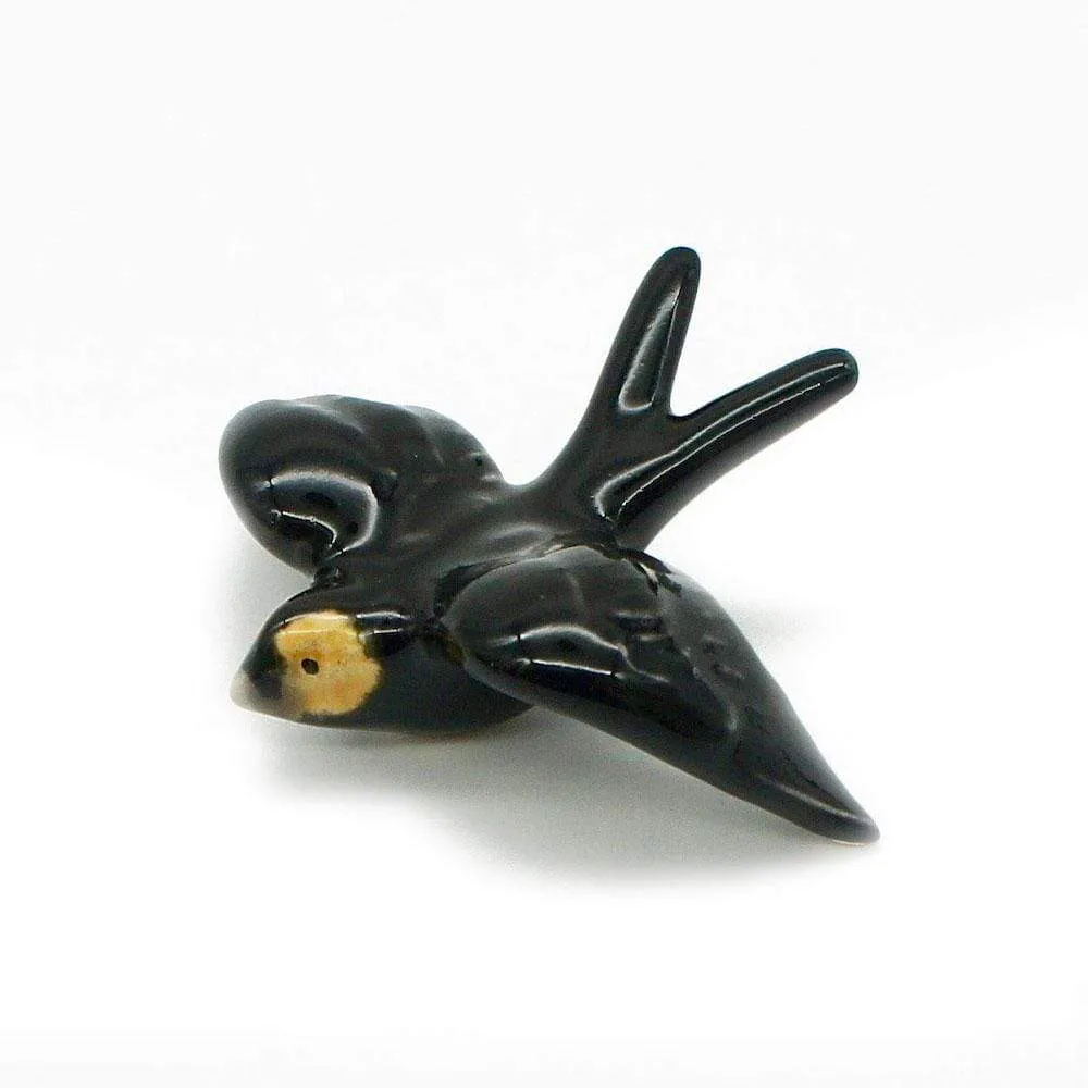 Hirondelle de Caldas da Rainha en céramique noire