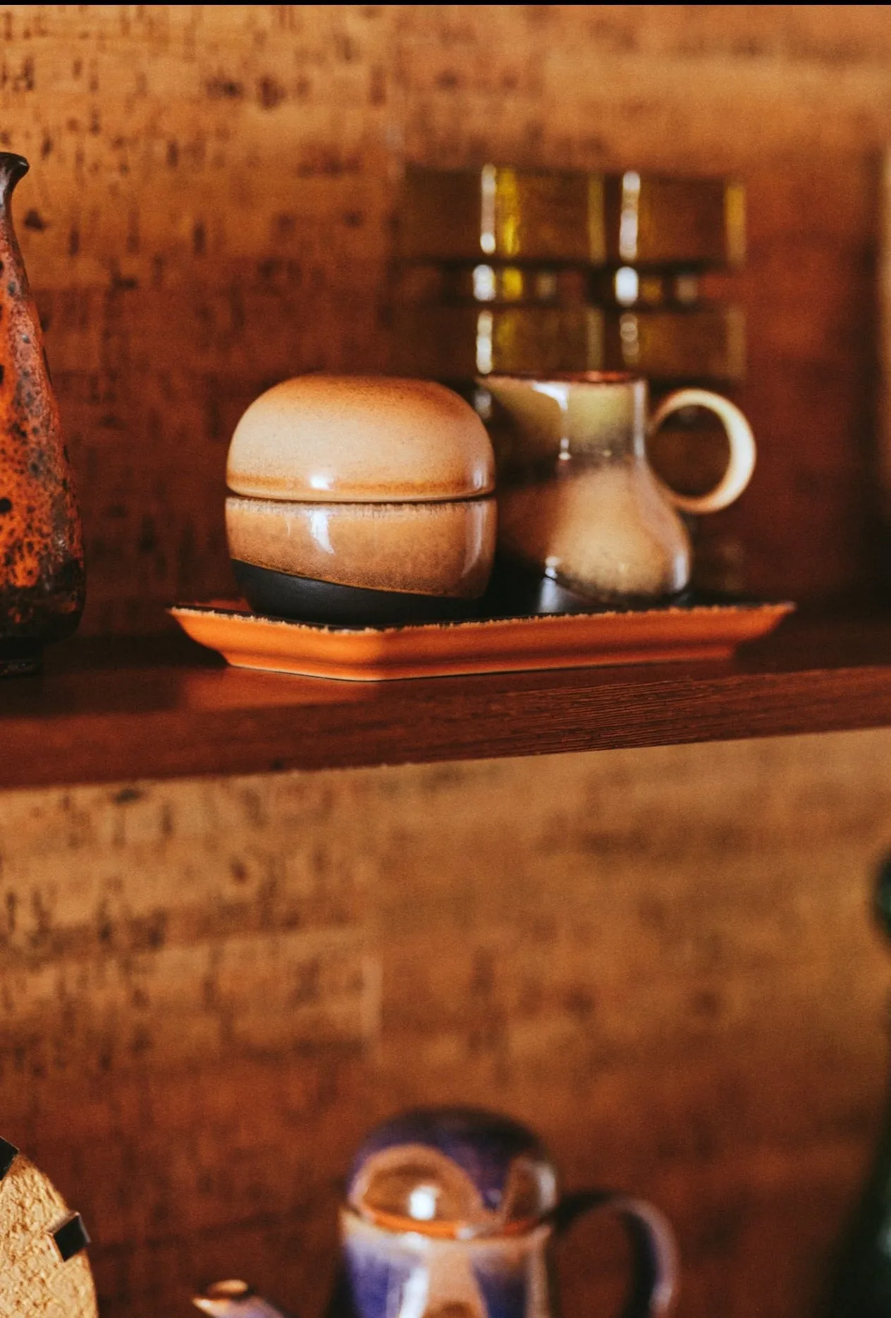 HKliving 70's Ceramic 8 AM Sugar Pot