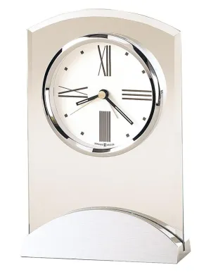 Howard Miller Tribeca Beveled Glass Table Alarm Clock - Silver Accents