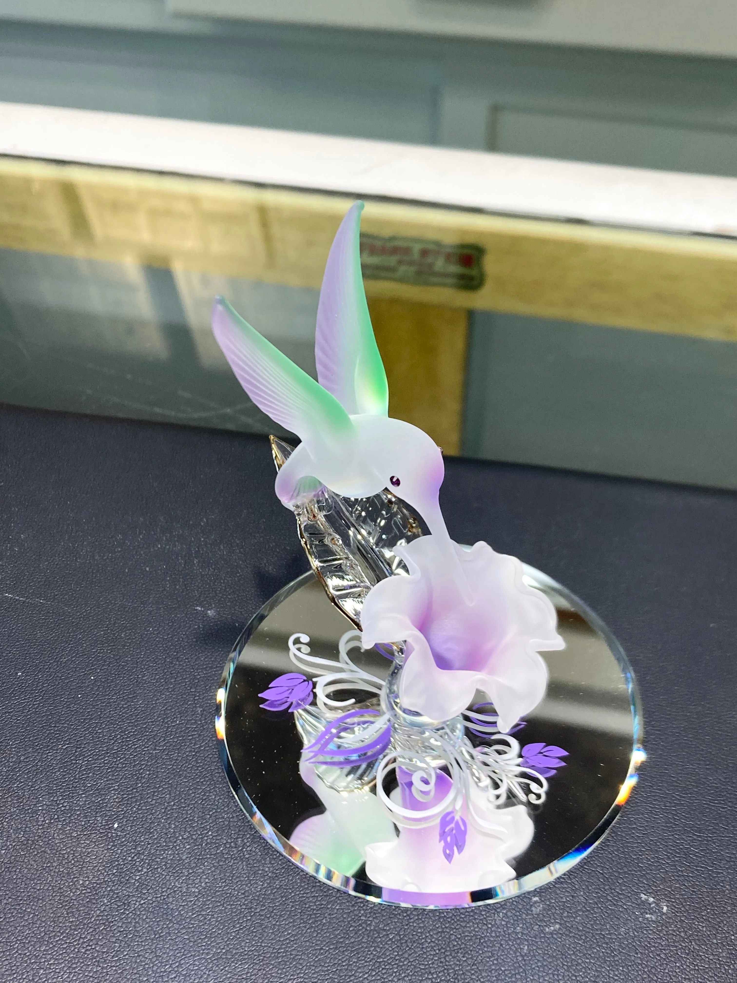 Hummingbird Glass Figurine