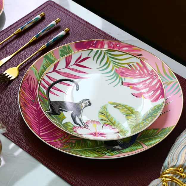 Jungle Safari Dessert and Dinner Plate Set