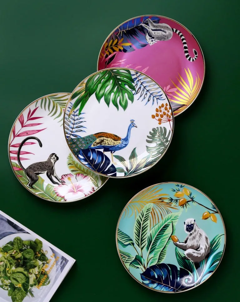 Jungle Safari Dessert and Dinner Plate Set