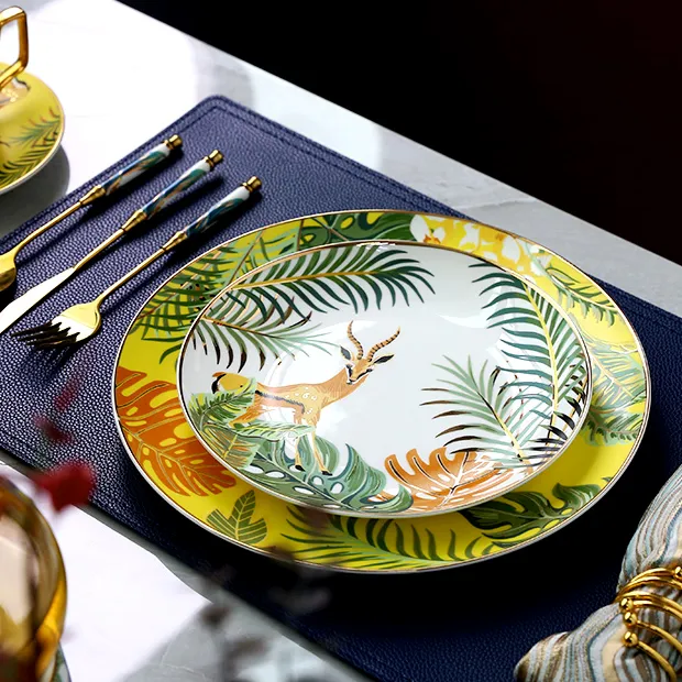 Jungle Safari Dessert and Dinner Plate Set