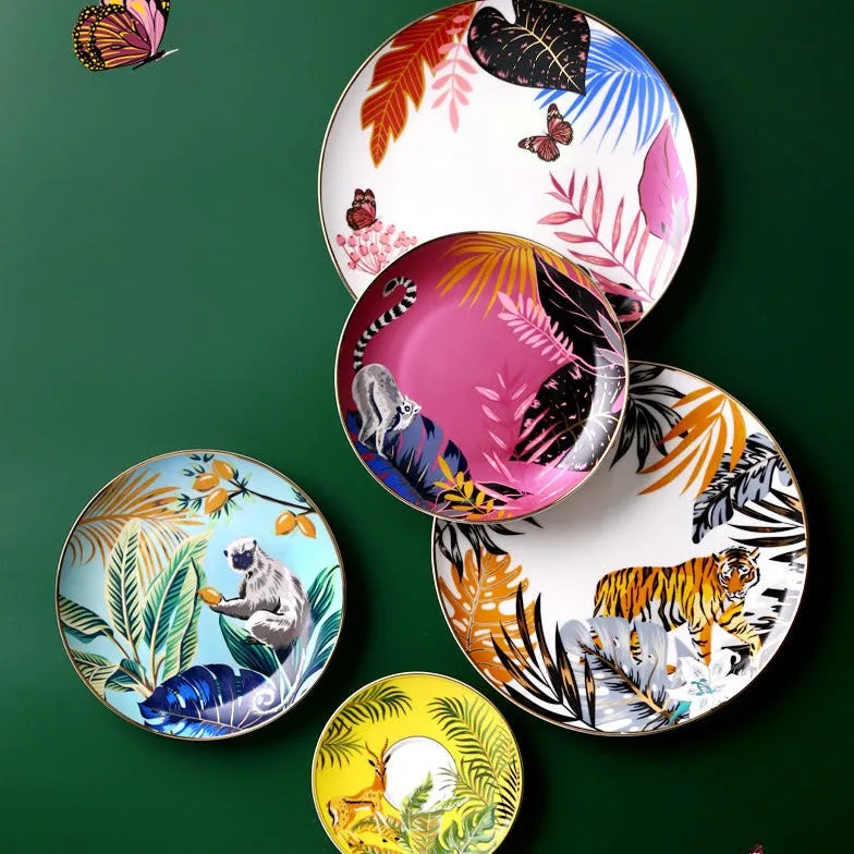 Jungle Safari Dessert and Dinner Plate Set