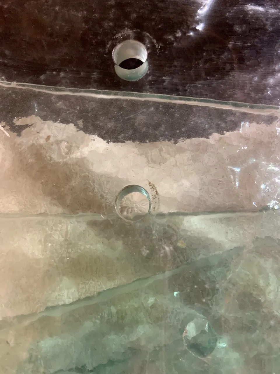 Kiln Forged Glass Curved Counter-Top Slabs, 5 Piece